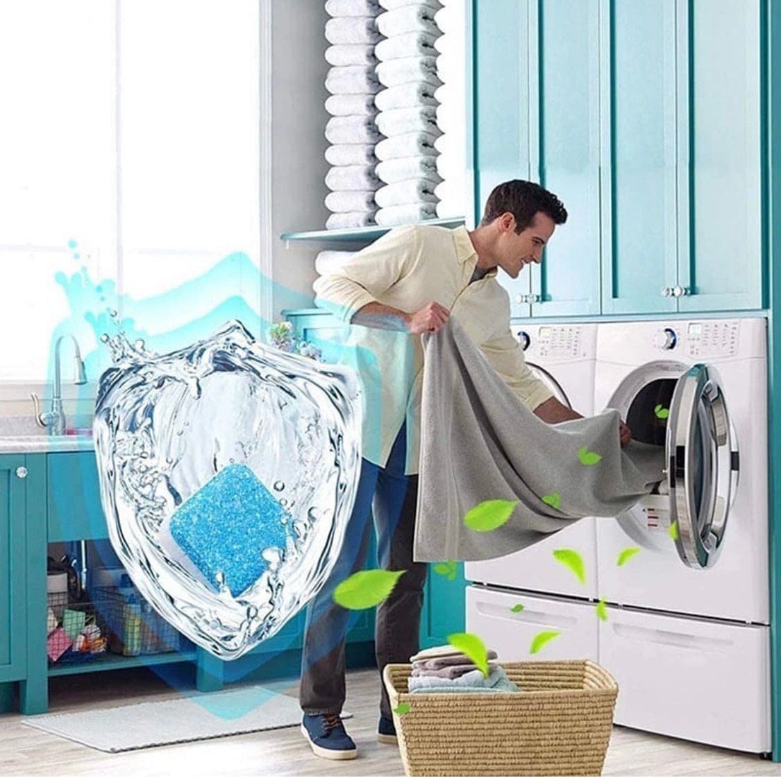 12 Pcs Washing Machine Cleaner Effervescent Tablet, Deep Cleaning Washing Deodorant, Washing Machine Cleaner Descale 12 Pcs Washing Machine Cleaner Effervescent Tablet, Deep Cleaning Washing Deodorant, Washing Machine Cleaner Descale
